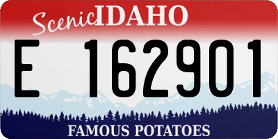 ID license plate E162901