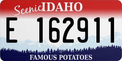 ID license plate E162911