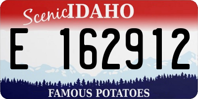 ID license plate E162912