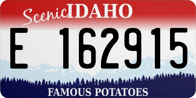 ID license plate E162915