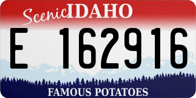 ID license plate E162916