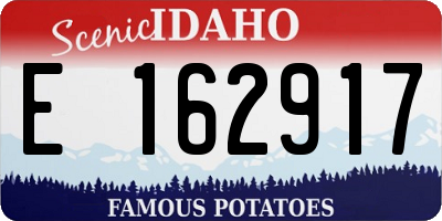 ID license plate E162917