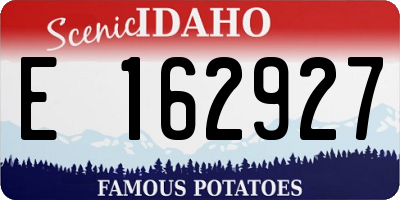 ID license plate E162927