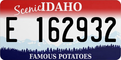 ID license plate E162932