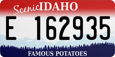 ID license plate E162935