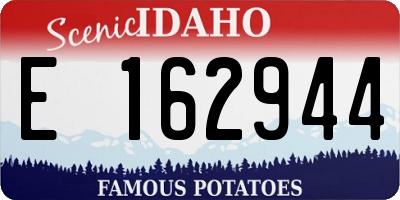 ID license plate E162944