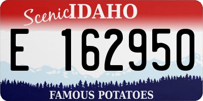 ID license plate E162950