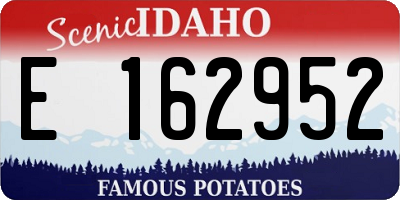 ID license plate E162952