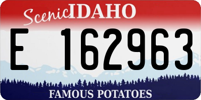 ID license plate E162963