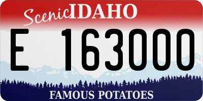 ID license plate E163000