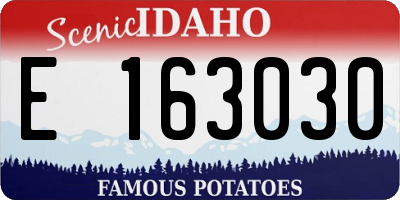 ID license plate E163030