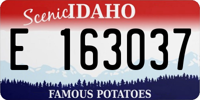 ID license plate E163037