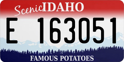 ID license plate E163051