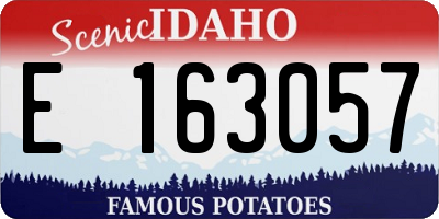 ID license plate E163057