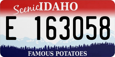 ID license plate E163058
