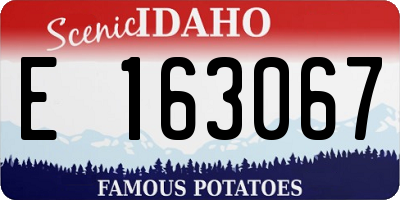 ID license plate E163067