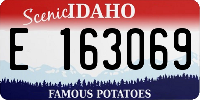 ID license plate E163069