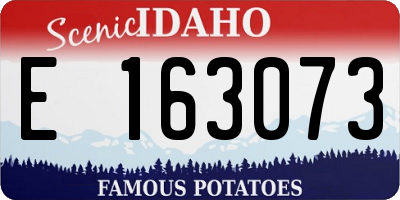 ID license plate E163073