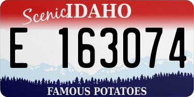 ID license plate E163074