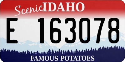 ID license plate E163078