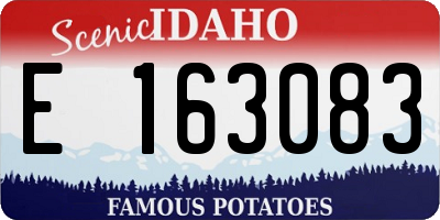 ID license plate E163083