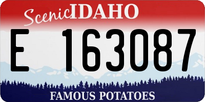 ID license plate E163087