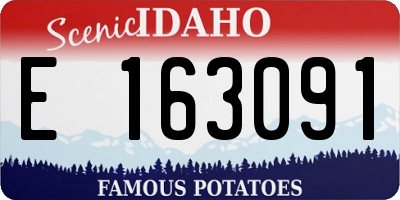 ID license plate E163091