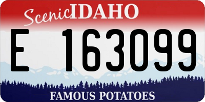 ID license plate E163099