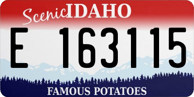 ID license plate E163115