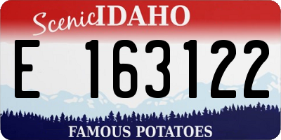 ID license plate E163122