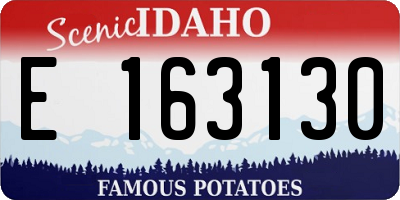 ID license plate E163130