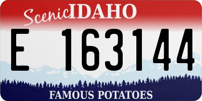 ID license plate E163144