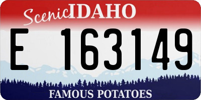 ID license plate E163149
