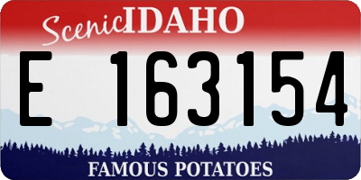 ID license plate E163154