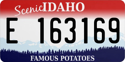 ID license plate E163169