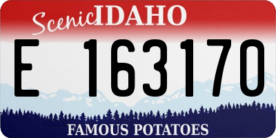 ID license plate E163170