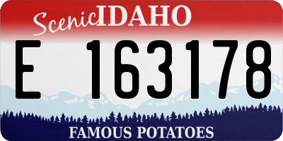 ID license plate E163178