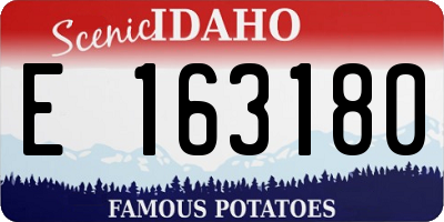 ID license plate E163180