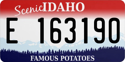 ID license plate E163190