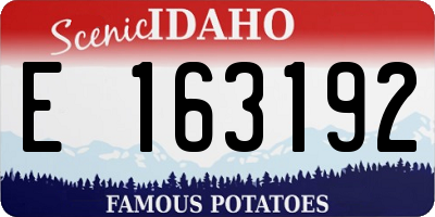 ID license plate E163192