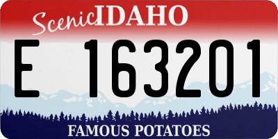 ID license plate E163201