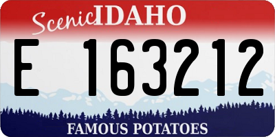 ID license plate E163212