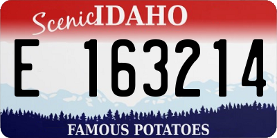 ID license plate E163214