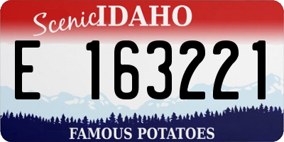 ID license plate E163221