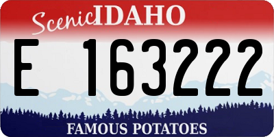 ID license plate E163222