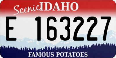 ID license plate E163227