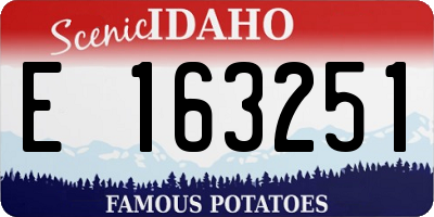 ID license plate E163251