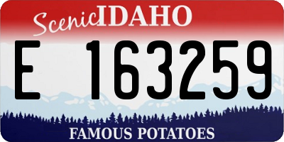 ID license plate E163259