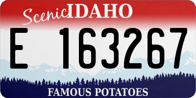 ID license plate E163267