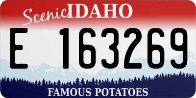 ID license plate E163269